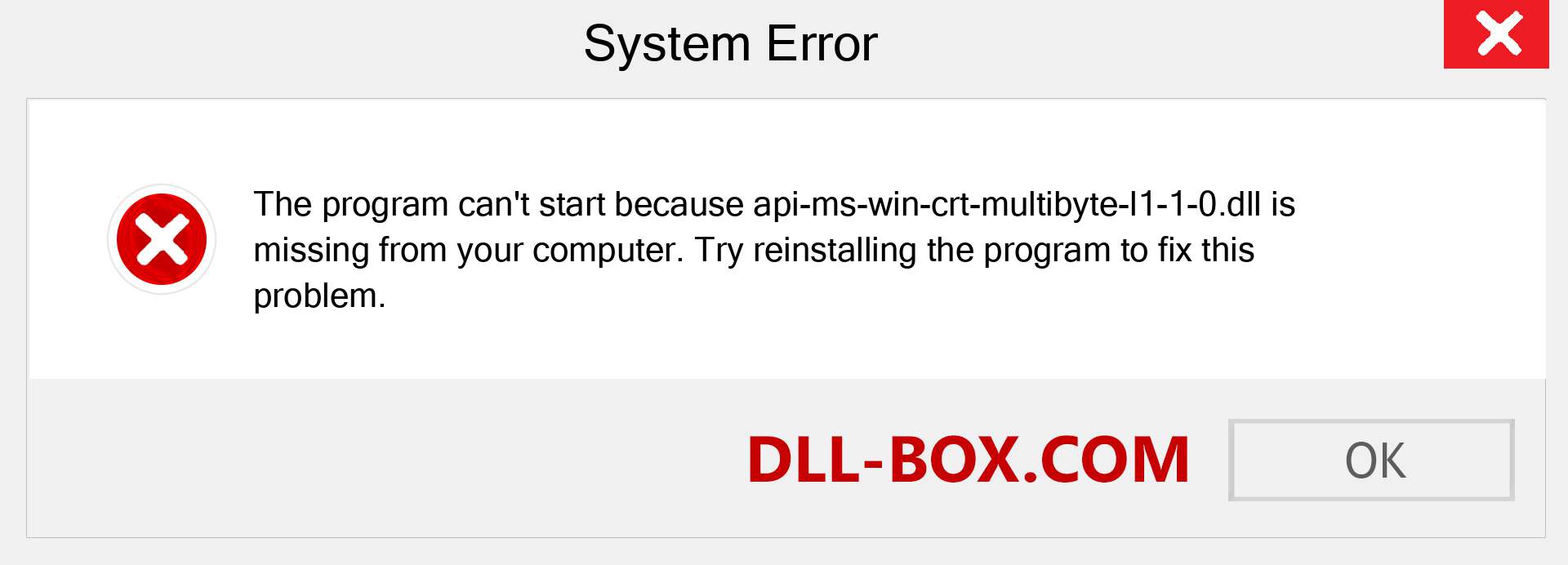  api-ms-win-crt-multibyte-l1-1-0.dll file is missing?. Download for Windows 7, 8, 10 - Fix  api-ms-win-crt-multibyte-l1-1-0 dll Missing Error on Windows, photos, images